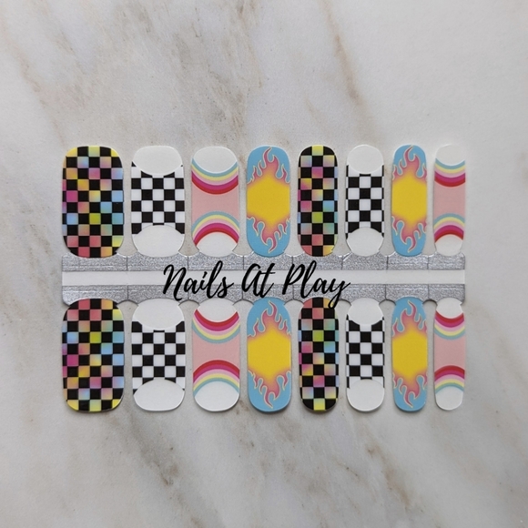 Nails at Play Other - 5 for $15 Nail Wraps- Summer Ska (transparent)